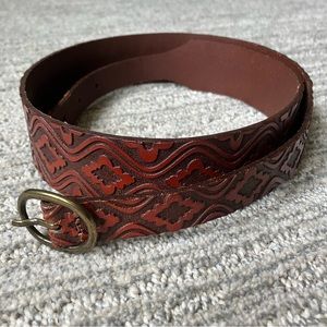 Athleta brown leather belt, women’s size large
